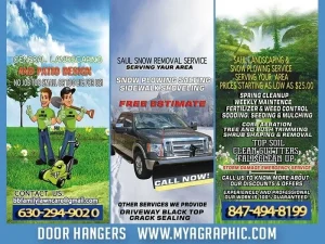 1,000 Door Hangers 4" x 11"