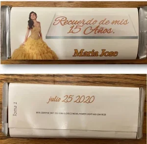 Personalized Chocolate Wraps 5" x 5" Gloss Paper